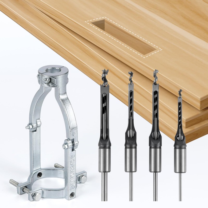 UwinVwin Square Hole Drill Bit Adapter with 4pcs Square Hole