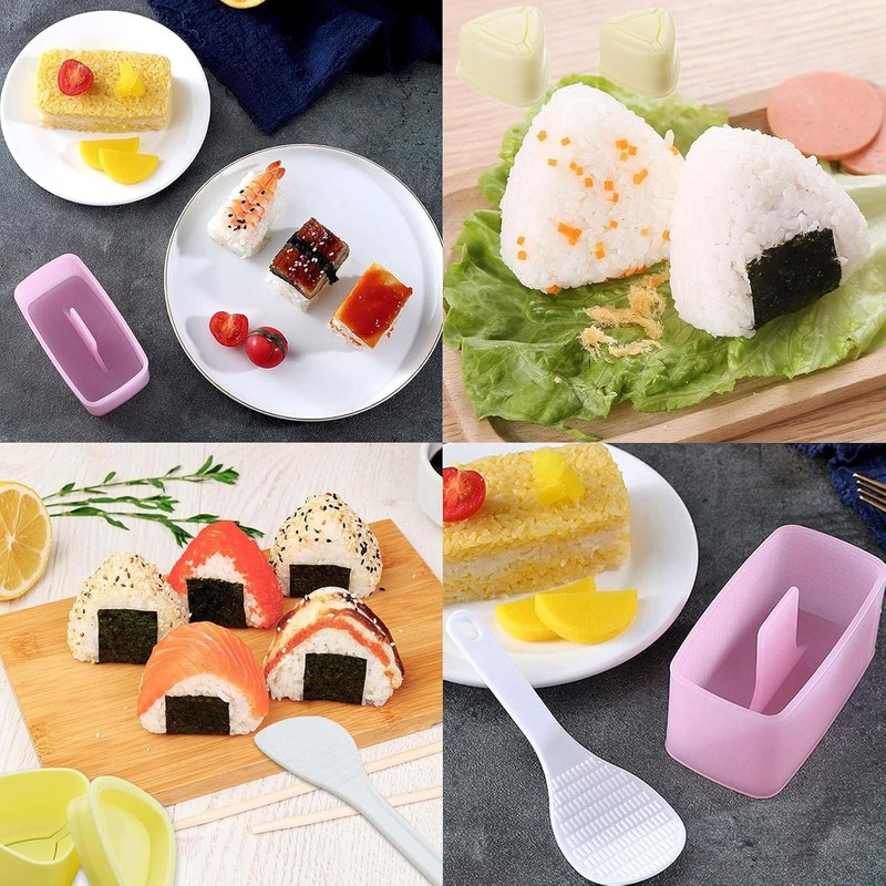 4Pcs Onigiri Mold Triangle Rice Ball Mold Sushi Makers,Triangular Onigiri