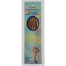 Mother's India Fragrances - Vishnu Nagchampa 12 Stick MiniStick Packet 5"
