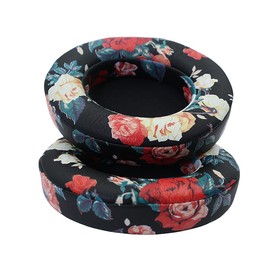 Replacement Ear Pads Compatible with Beats Studio 2 & 3 Wired/Wireless/Model B0501 B0500 Headphones, Protein Leather and Memory Foam, Black Flower