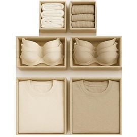 Bermondsey Division Set of 6 Drawer Organiser Stone Divider Drawer Dividers Clothes Storage Bedroom Drawers Wardrobe Organiser Storage Organizer Clothing & Wardrobe Solutions