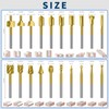 Wood Carving Bits Titanium Coated Engraving Router Bit, 20pcs HSS