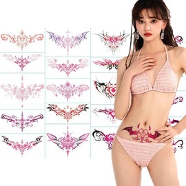 Godrii 20 Pcs Tattoo Stickers, Long Lasting Waterproof, Tattoo Seal, Body Seal, Cute, Waterproof, Long Lasting, Tattoo Sticker, Stylish, Man Killer, 3D, Hide Scars