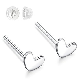 4.9MM Love Hypoallergenic Sterling Silver Earrings For Girls Sensitive Jewelry Studs Earrings