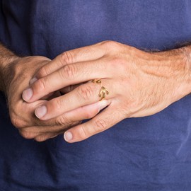 Akitsune Anchor Ring | Maritime Design Ring Women Men Stainless Steel Sea Ocean Fashion Jewellery - Matte Black Gold Silver