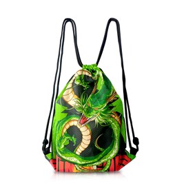 MIVia Anime Gym Drawstring Bags (33.5 * 44cm) Drawstring Sackpack Cool Sports Bag Canvas Drawstring Backpack Anime Dragon String Bag suitable for Gym Yoga Travel