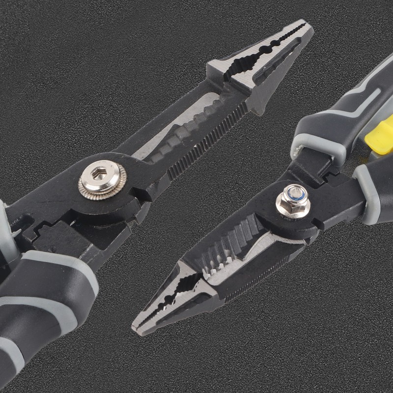Black Yellow Electrician Wire Stripping Pliers Multifunctional Needle Nose Stripper