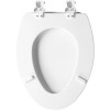 Church Enameled Wood Elongated Toilet Seat With Cover, White