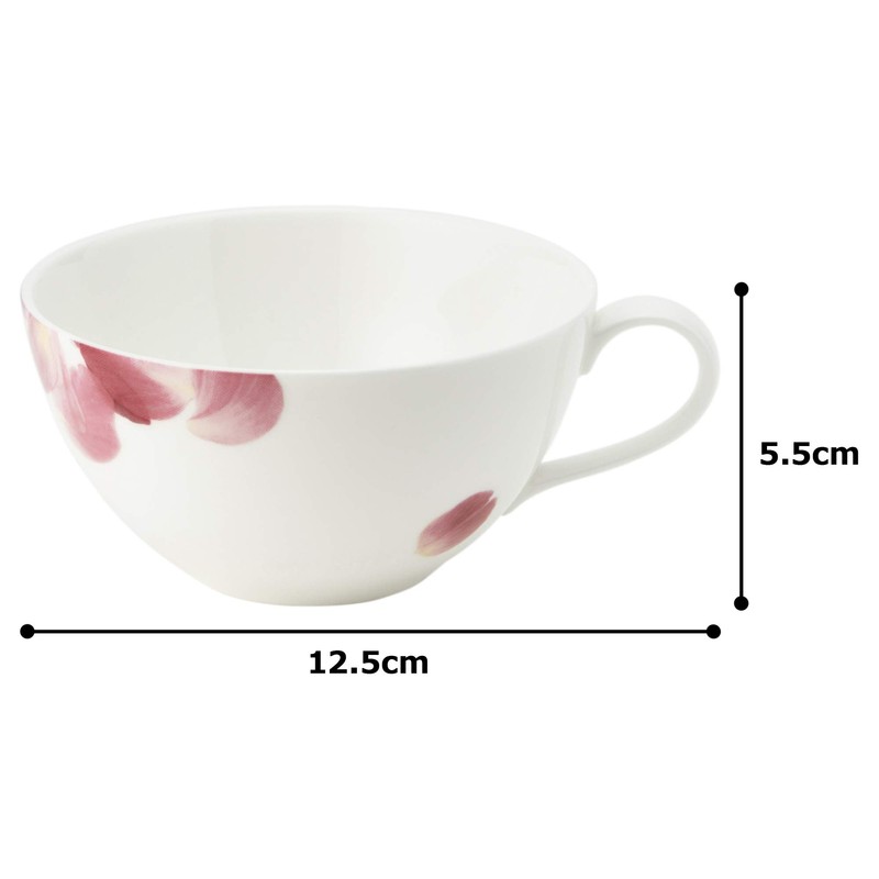 Narumi 52064-2914 Cup Saucer, Rose (Chirashi), Red, 8.5 fl oz