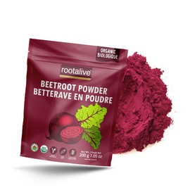Rootalive Organic Beetroot Powder 200g, Raw and Vegan Superfood Beet Powder for Smoothies, Juice, Sauces, Baked goods and More