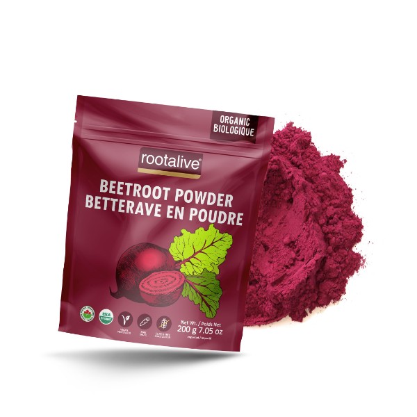 Rootalive Organic Beetroot Powder 200g, Raw and Vegan Superfood Beet