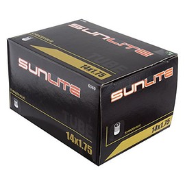 Sunlite Standard Schrader Valve Tubes, 14 x 1.75" / 32mm Valve, Black