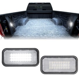 ATLEDLT White LED Truck Bed Lights Compatible with Sierra/Silverado 1500 2019-2025, 2500 HD 3500 HD 2020-2025, Sierra EV/Silverado 2024+, Escalade IQ 2025, 6000K Bright Cargo Bed Lamps 2-PACK