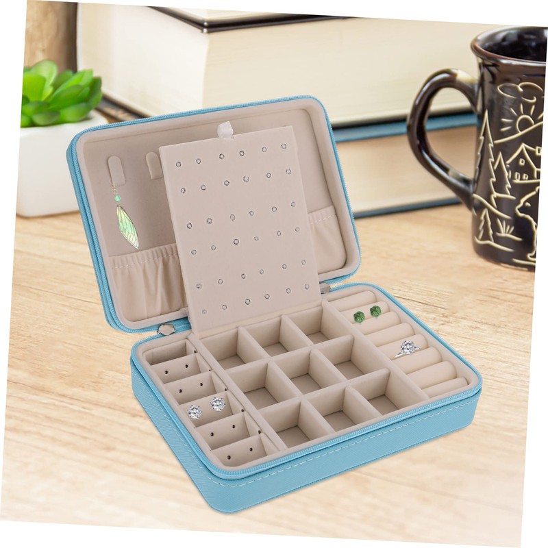LIFKOME Portable Jewelry Organizer Case for Travel Compact Storage Box
