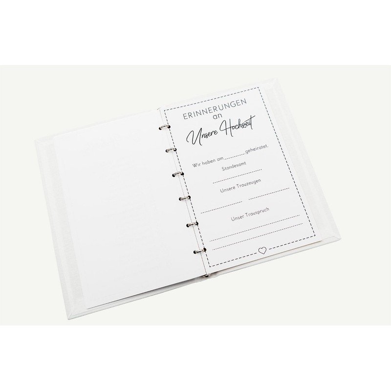Hochzeitideal Family register 'Amore' made of bookbinding linen (turquoise)