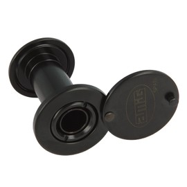 Amig - Door viewer Mod. 3 with Super Wide Angle, Easy Installation Without Surface Damage, Scratch-Resistant, Safety for Home, Black, Diameter 14 mm, Door Thickness 35-60 mm