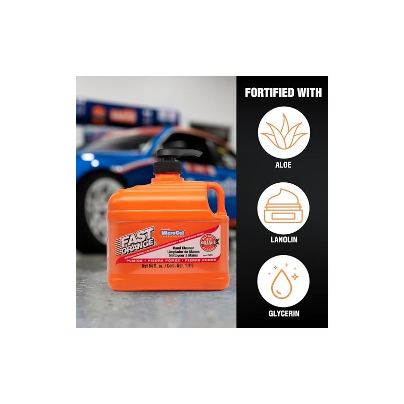 Permatex 25217 Fast Orange Pumice Lotion Limpiador Manos Galón Onzas