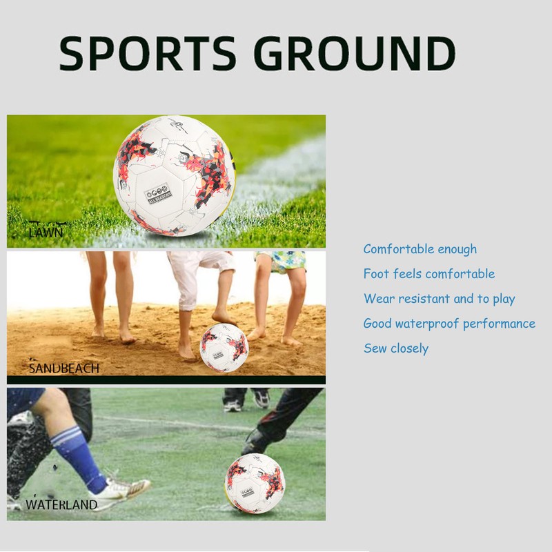 LEIJIAER Soccer Balls Size 5 Double Layer Explosion Proof Training