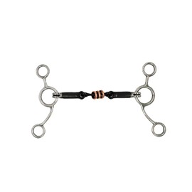 MP2MINGPIN Double-Jointed bit Stainless Steel Snaffle bits for Horses with Three Brass Rings,Durable and Comfortable Horse bit for Riding Enthusiasts and Trainers