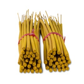 19'' Inch Long Jumbo 60 Unscented Sticks Two Bundles 100% Natural Joss & Bamboo Punk Blanks. Add Any Aroma Depot Fragrance Oils to Make Your own Scented Incenses. (Yellow)
