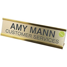 Q-Connect Voucher for Custom Door or Name Plate 250x50mm,yellow
