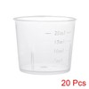 uxcell Measuring Cup 20ml PP Plastic Graduated Beaker Clear for