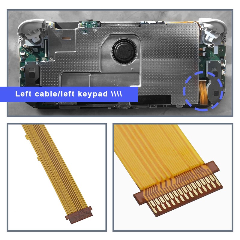 YINETTECH Pack of 2 Left Button Flex Cable Compatible with