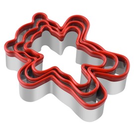 Apokney Little Bear - Juego de cortadores de galletas para niños, 3 piezas con forma de oso Pooh para hacer sándwiches y decorar el pastel en fiestas