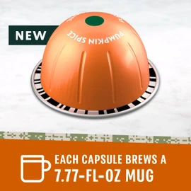 Starbucks by Nespresso Vertuo, Pumpkin Spice, 32-count Coffee Pods, Brews 7.8 oz.