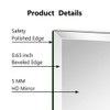 Umzodo 12"x16" Frameless Rectangle Wall Mirror with 1 inch Beveled