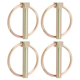 PATIKIL 5/16 x 1.97" Linch Pin, 4 Pcs Lynch Pin Assortment Kit Shaft Lock Pin Clips Hardware Pins with Ring for Farm Tractor Trailer Carriages (8x50mm)