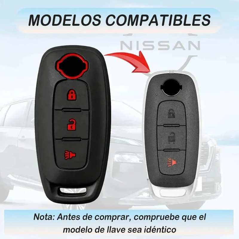 Genérico Funda de Silicona para Llave de Coche Nissan Versa