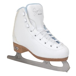 Riedell Sparkle Ice Skates - Recreational Soft Beginner Figure Ice Skates | Ice Blue | Size 3 JR