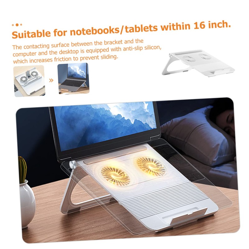 OSALADI Laptop Stand Height and Dual Cooling Fans Ergonomic Notebook