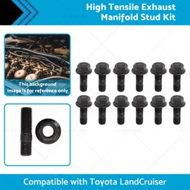 MAX COOL 12x M10 X 50mm High Tensile Exhaust Manifold Studs Kit Suitable for Toyota LandCruiser 1HZ / 1HD