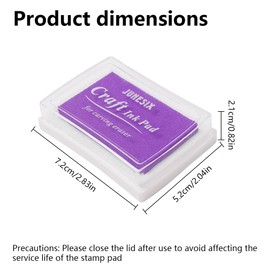 Set of 6 Purple Ink Pads for Fingerprints, for Creative Design, Crafts, Creative Design and Paper Craft, Fabric Painting, Crafts, Ink Pad Set