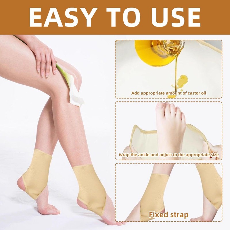 1 Pair Foot Care Accessories, Reusable Foot Wrap, Essential Oil
