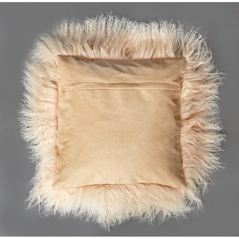 Genuine Mongolian Sheepskin Cushion Pillowcase 40x40cm (big variety of colours)