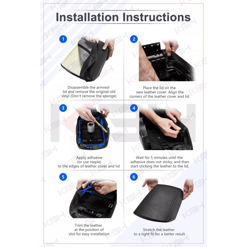 KBH Fit 2007-2013 Chevy Avalanche Center Console Armrest Lid Protect