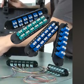 Fiber Optic Hardware Adapter Panel with LC Duplex MM OM3 Adapters Compatible for Corning Corning Light Guide CCH-01U CCH-CP12-A9 (OM3 6*LC Duplex-2PACK)