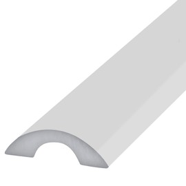 CRL White Frameless Shower Door Half-Round Threshold - 95 in long