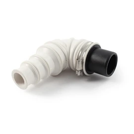 Check Valve DN40 (40 mm) Angle 90° Stepped Hose Piece Hose Clamp