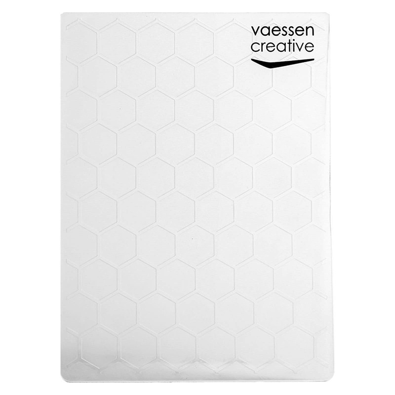 Vaessen Creative Embossing Folder, Honeycomb 5,7x4,25x0,19 inches, 1 Unit, for