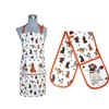 SiXsigma Sports Unisex Chefs Apron & Double Oven Gloves Set