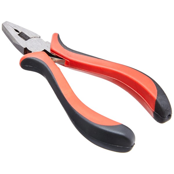 Hilka 26100700 Mini Combination Pliers with Soft Grip, Red