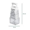 Wintem Stainless Steel 4 Sided Cheese Grater with Handy Dosing