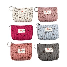 Pack of 6 small cosmetic bags, cosmetic bag, women's mini purse, small purse, coin storage