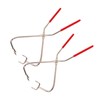 2pcs Dipping Tongs Red Handle Stainless Steel Easy Cleaning Stable