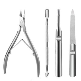 Honey Joy Cuticle Remover Kit, Cuticle Trimmer Cuticle Pusher with Cuticle Nippers, Stainless Steel Pedicure Manicure Cuticle Cutter Cuticle Kit For Fingernails & Toenails (HJ-NAT255)