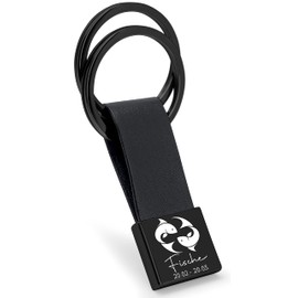 Mister Boncuk STERNI Keyring with Zodiac Sign Engraving | Astrology Keyring | Zodiac Sign Keyring with Engraving | Horoscope Leather Keyring (Pisces)